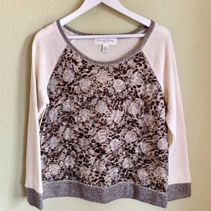 FRENCH LAUNDRY Terry Lace Sweatshirt